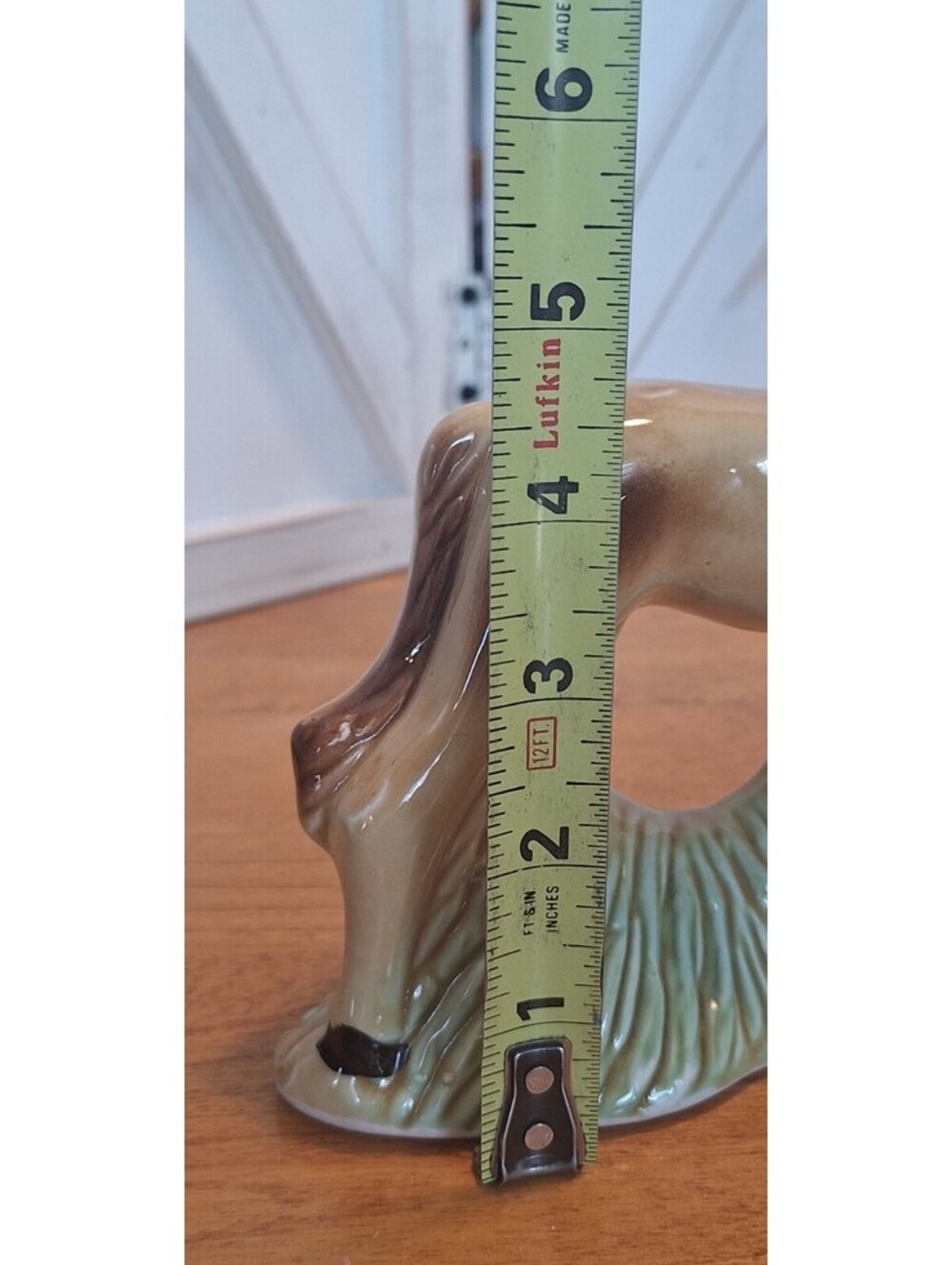 Vintage Ceramic Porcelain Horse Figurine 6.5"H X 6"L X 2.5"W - Picture 9 of 9